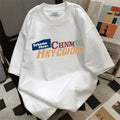 2025 summer youth men's short-sleeved t-shirt trendy casual fashion half-sleeved tops bottoming shir
