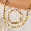 Stainless Gold Necklace Hip-Hop nk Dense Spliced Seed Chain Piece ins Breeze Clavicle Chain Accessory Women Accessory