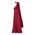 Halter Neck Backless Maxi Dress - Slim Fit Ribbon Tie Summer Dress Women