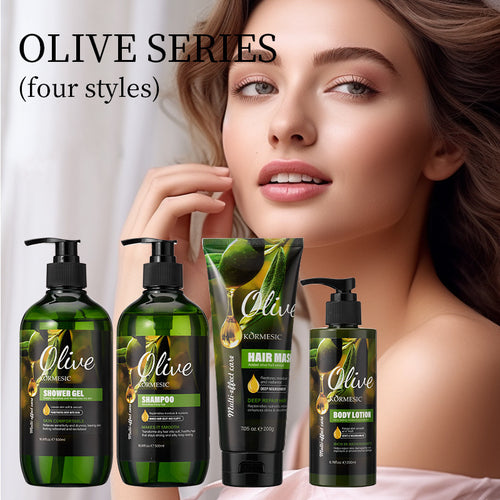 KORMESIC橄榄洗护发四件套Shampoo & Shower Gel跨境外贸厂家批发