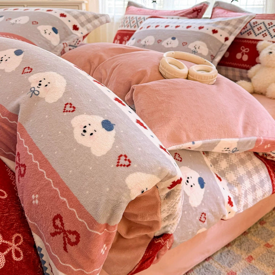 Monica Milk Velvet 4-Piece Winter Bedding Set - view 6