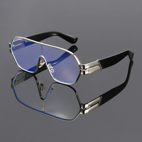Metal Pilot Plano Glasses 2026 New Anti-Blue Trendy Fashionable Trendy Men Premium Frame Glasses