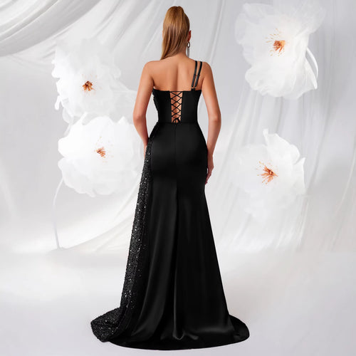 Women's Off-Shoulder Mermaid Slim Fit Sexy Classic Premium Evening Gown Banquet