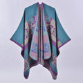 Women's Fall-Winter Ethnic Versatile Slit Plaid Shawl + Cape 2026 - Red