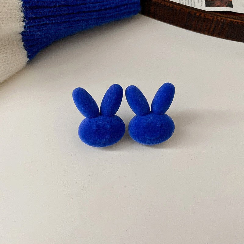 Klein Blue Flower Heart Geometric Earrings - view 9