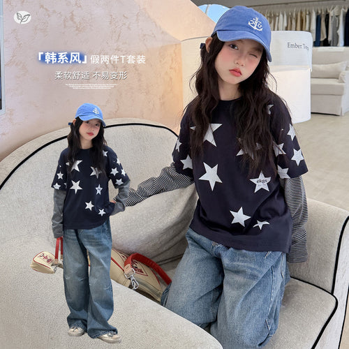 Girls' Star Hoodie & Jeans Set