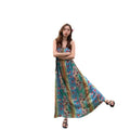 Women's Summer Vacation Retro Striped Floral Color-Block Dress + Camisole + Skirt 202