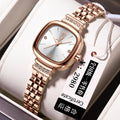 Swiss Brand Waterproof Ladies Watch Trendy Ultra Thin Square Quartz Watch TikTok AliExpress Bestseller Drop Ship