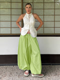 Spring-Summer Casual Relaxed Cotton Loose Wide Leg Lantern Pants