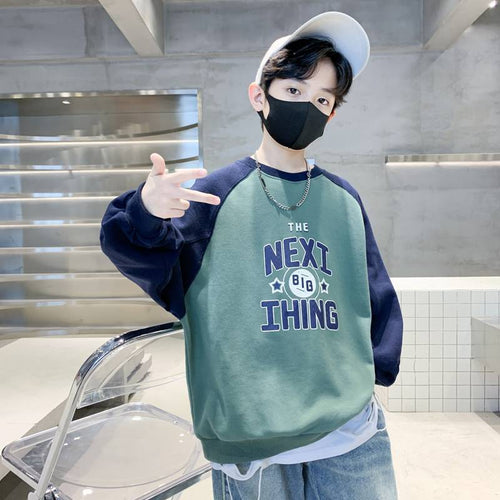 Boys' Long Sleeve Letter Hoodie