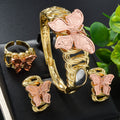 Western Simple Overseas Butterfly Pendant Trendy New Beach Bestseller Necklace Bracelet Set Earrings Ring Set