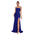 Women's Strapless Spaghetti Strap Sequin Slim Fit Classic Premium Socialite E...