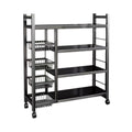 metal floor-standing multi-layer storage rack removable pots and iron kitchen storage racks for pots