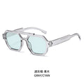 Premium Western Retro Asymmetric Street Snap Sunglasses American ins Breeze Unisex UV-Proof Round Face Sunglasses