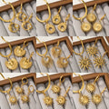 Western Niche Jewelry Fashionable Commute Necklace Earrings Set Snake Chain Too With Moon Heart Pendant Women