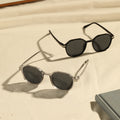 Fashionable Vintage Sunglasses 2025 New Full-Frame Round Stud Women Sunglasses Versatile Outfit Street Snap Sunglasses