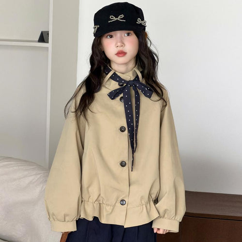 Girls' Short Peplum Cardigan Jacket