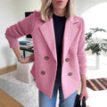 Women's Spring Fashion Elegant Wool Patchwork Jacket 2026 | Trendy Jacket - Brown