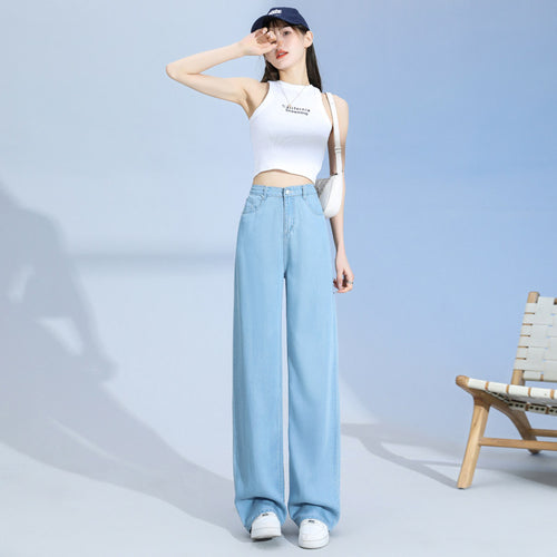 Women's Tencel Wide Leg Plus Size Jeans