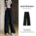 Women's American Cargo High Waist Straight Jeans