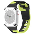 New Fits Apple watch1-8 Third Gen Sports Style Silicone Color Block Two-Tone Apple Band