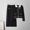 Fall-Winter Korean Knit Wool Camellia Skirt + Sweater + Top 2-Piece Set