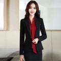 Women's Fall Korean Casual Fitted Blazer + Top 2026 | Casual Blouse - Khaki