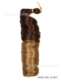 wig french long curly hair loose wave crochet hair single tube large curl spiral curl 24inch