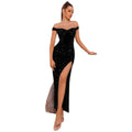 Women's Spaghetti Strap Slim Fit Waist-Cinching Bodycon Sexy Evening Gown