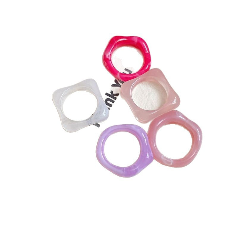 Vintage Resin Geometric Statement Ring - view 5