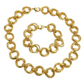 Western Italy 750 Mark Magazine Round Band String Knot Twist Band Shape Motif Necklace Bracelet Set Export Bestseller