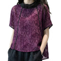Summer New Chinese Fashion Stand Collar Shirt