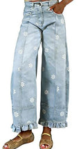 Retro Patchwork Printed Floral Loose Wide Leg Pants + Pants