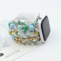 For Apple Watch8 SE Stretch Spliced Bead Piece Watch Band iwatch Apple Band In Stock