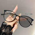 Light-Changing Prescription Glasses With Rx Retro Blue-Light Glasses Men Versatile Bare Face Plano Women Prescription Sunglasses