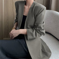 Women's Spring Korean Casual Blazer 2026 - Coffee