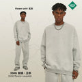 ARTIE Men's Fall/Winter 350G Loose Fit Crew Neck Fleece-Lined Thick Hoodie