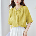 Summer New Chinese Elegant Embroidered Short Sleeve Shirt