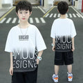 Boys' Cartoon Print Short Sleeve Set