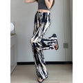 Summer Chinese Casual Printed Wide Leg Pants