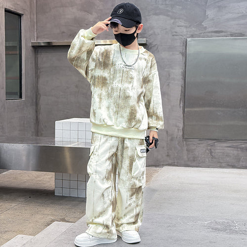 Boys' Tie-Dye Sports Hoodie Set