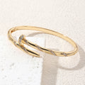 Overseas Western Hand Jewelry Stud Open End Bangle Wedding Banquet Party Bracelet Premium Niche Light Luxury Cubic Zirconia Jewelry