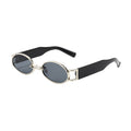 Retro Oval Round Sunglasses Small-Frame Metal Hong Kong Style Photoshoot Unisex Premium Personality Wear Jewelry Outfit Sunglasses