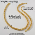 Vintage Personality Asymmetric Bracelet Necklace Design Detail Line Chain Jewelry Set