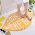 bathroom floor mat non-slip mat fruit creative flocking mat home bathroom door strong absorbent carp
