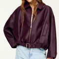 Women's Fall-Winter Retro Casual Lapel Collar Loose Jacket 2026 - Black