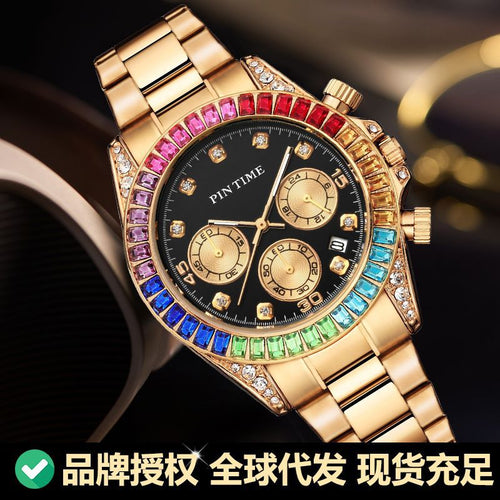 PINTIME / Item Time New Watch Overseas Fashionable Steel Band Watch Unisex Watch Dropship OK Factory Supply
