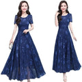 Korean Printed Short Sleeve Fitted Dress, 2026 Hot Sale