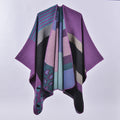 Women's Fall-Winter Ethnic Versatile Slit Plaid Shawl + Cape 2026 - Red
