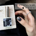 Xiaoying Dark Starry Platinum Nail Gel - 10ml High-Density Black Finish